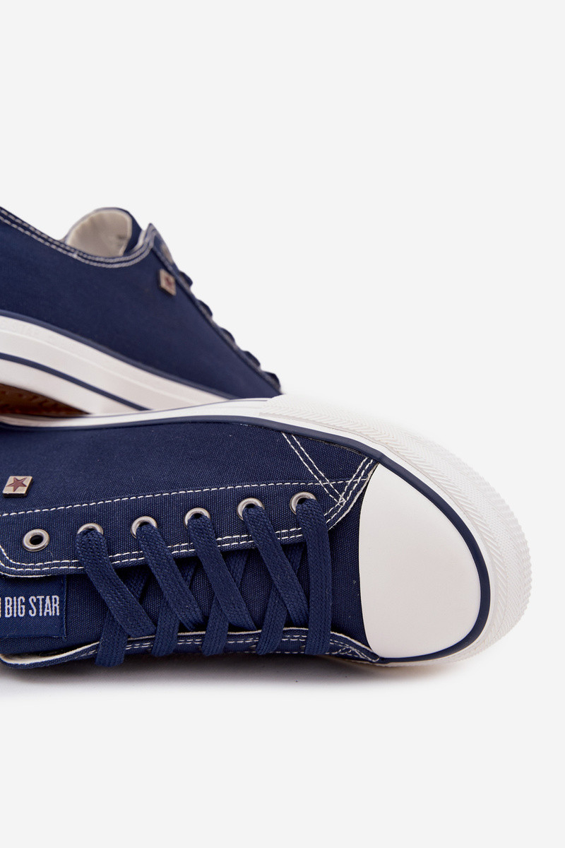 Pánske nízke plátenné tenisky Big Star - tmavomodré 41