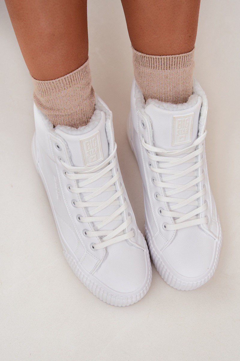 Dámske zateplené tenisky na platforme Big Star - biele 38