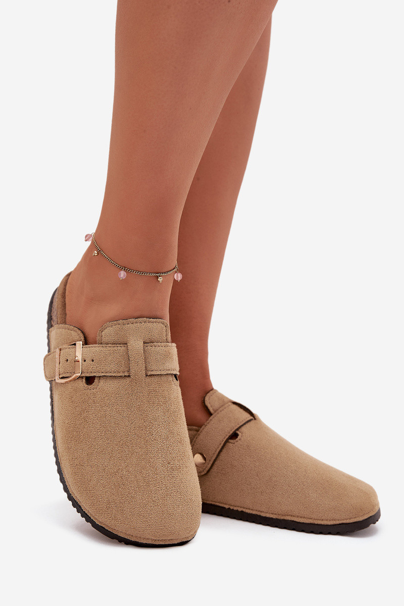 Dámske papuče na korkovej platforme Big Star - béžové 38