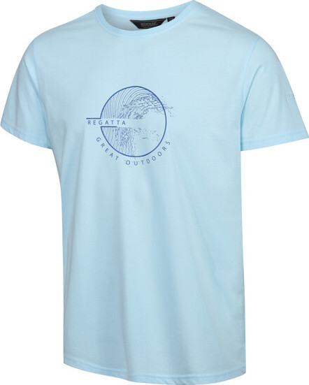 Pánské tričko Regatta RMT263-1QC světle modré Modrá XL