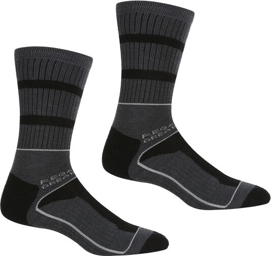 Levně Pánské ponožky Regatta RMH045 Samaris 599 černo šedé Černá 40-42