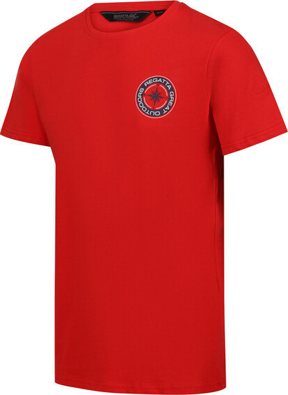 Pánské tričko Regatta RMT263-E6S červené Červená 3XL