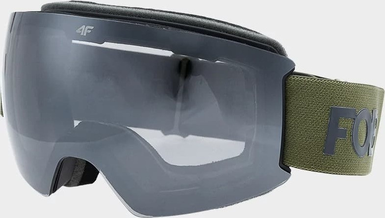 Levně Pánské snowboardové brýle 4FAW22AGOGM014 khaki Khaki one size