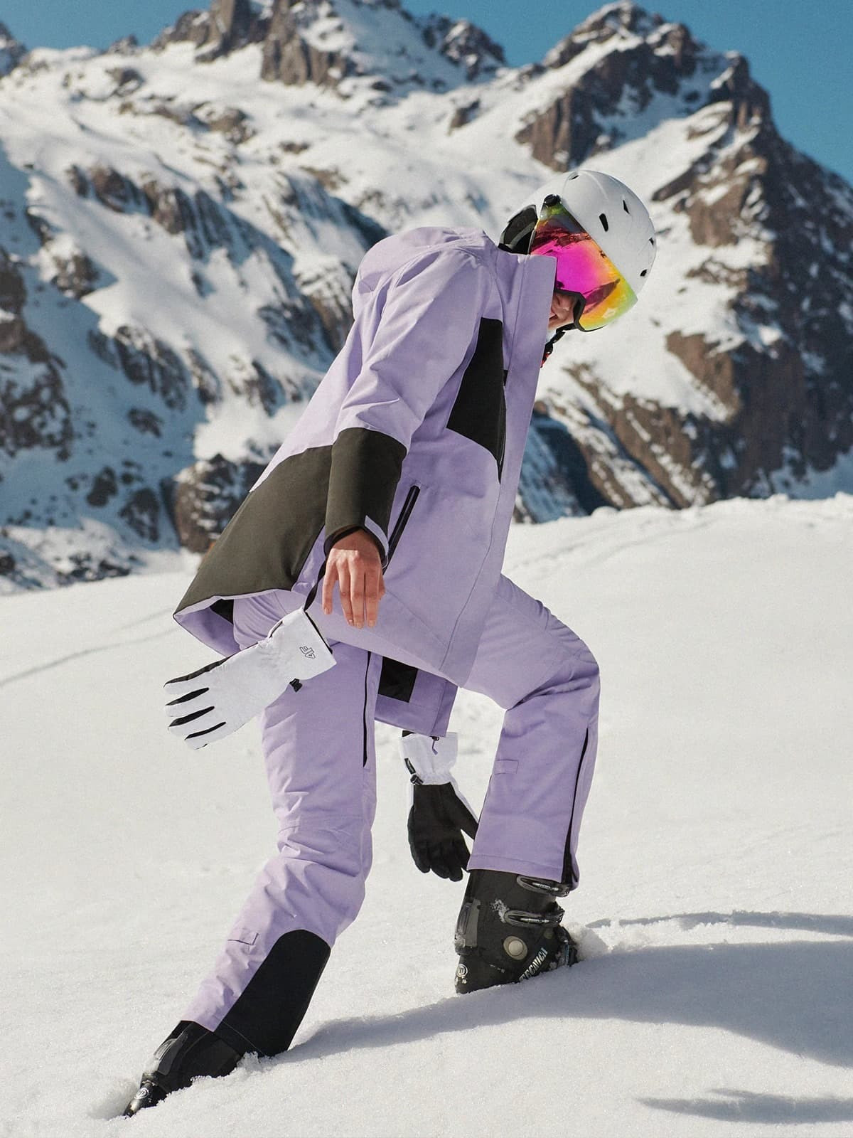 Dámské lyžařské rukavice 4F H4Z22-RED001 bílé Bílá L