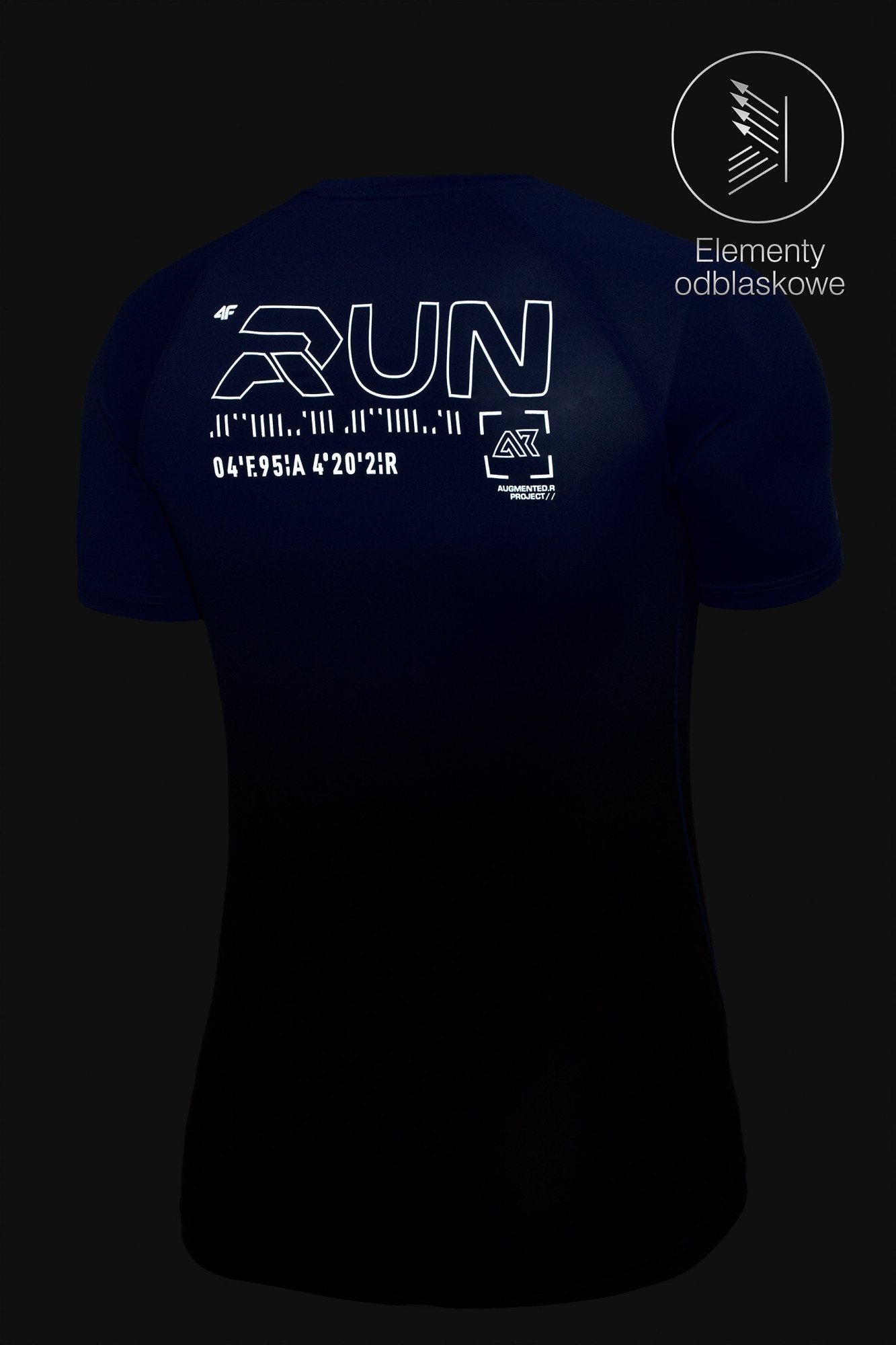 Pánské běžecké tričko 4F TSMF104 Modré Modrá S