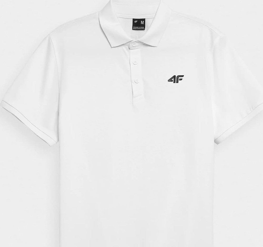 Pánské polo tričko 4F NOSH4-TSM355 bílé Bílá XL