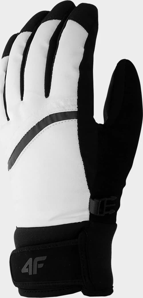 Dámské lyžařské rukavice 4F H4Z22-RED004 bílé Bílá XL