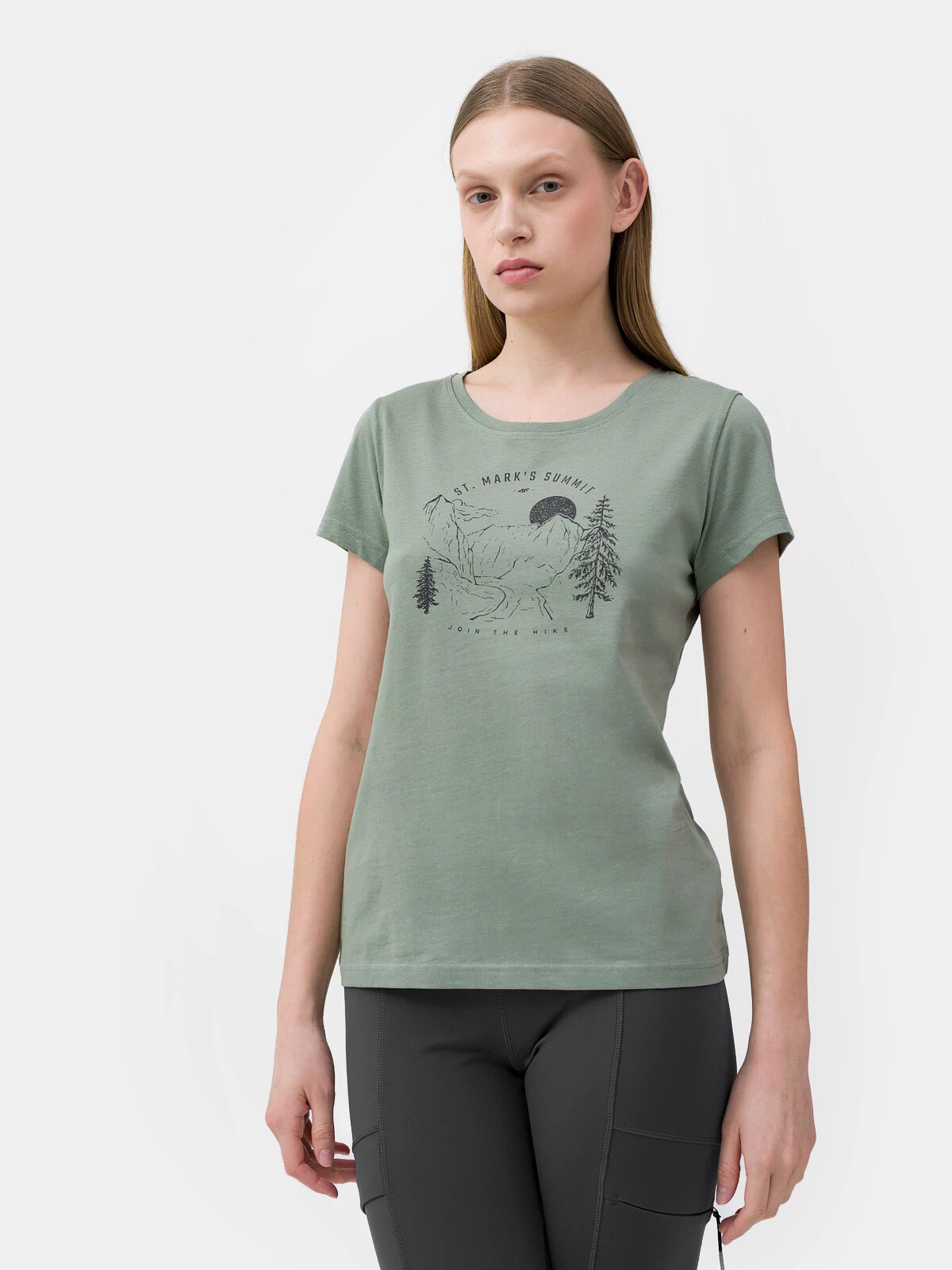 Dámské tričko z organické bavlny 4FSS23TTSHF273-42S zelené - 4F M