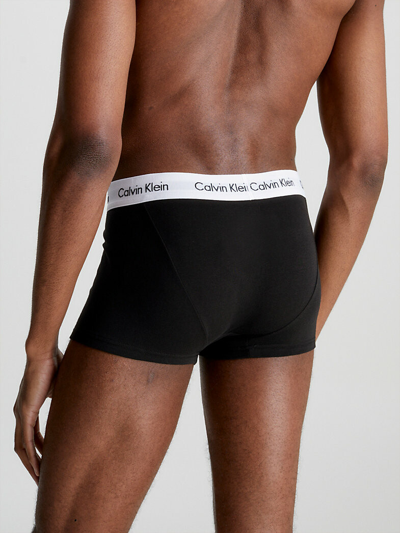 Pánské trenky 3 Pack Low Rise Trunks Cotton Stretch 0000U2664G001 černá - Calvin Klein XL