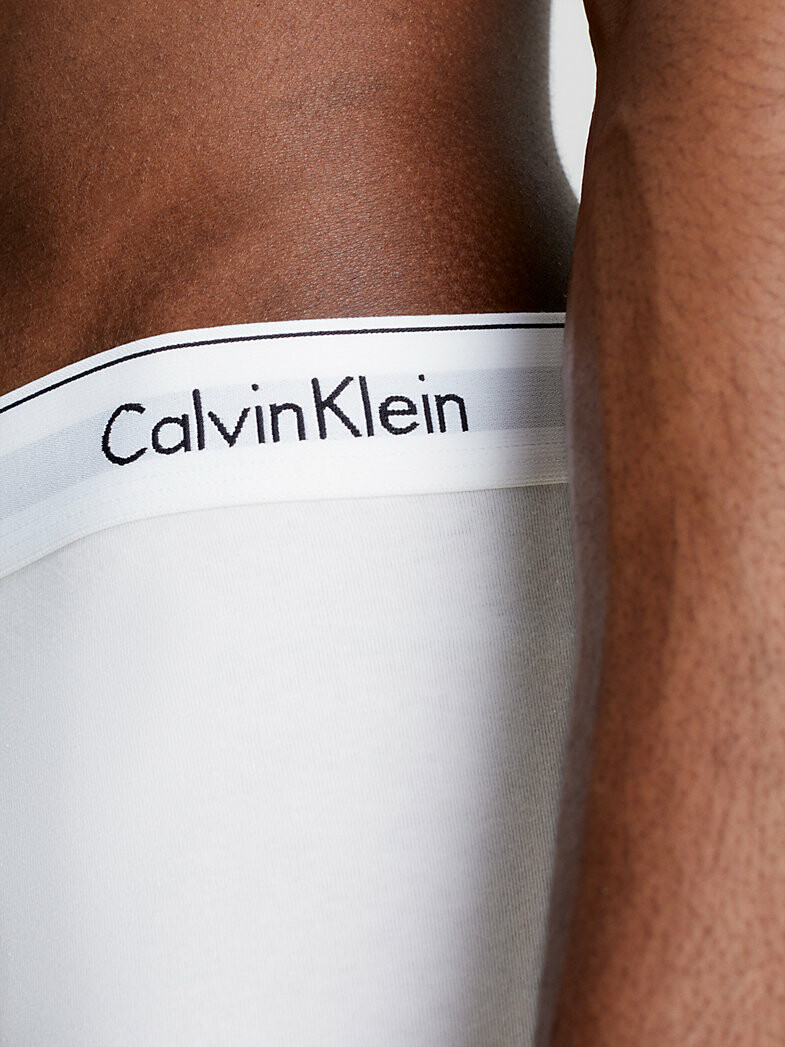 Pánské trenky 3 Pack Trunks Modern Cotton 000NB2380A100 bílá - Calvin Klein XL