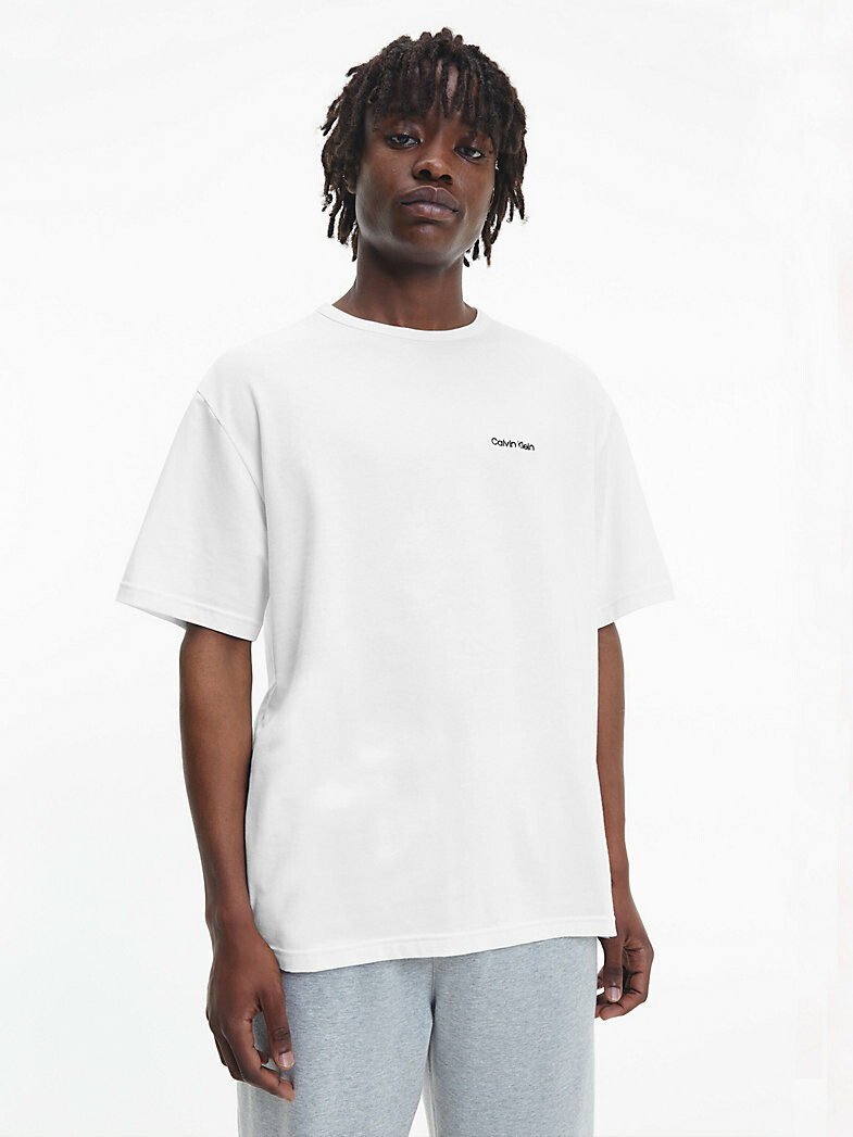 Pánské tričko Lounge T-Shirt Modern Cotton 000NM2298E100 bílá - Calvin Klein M