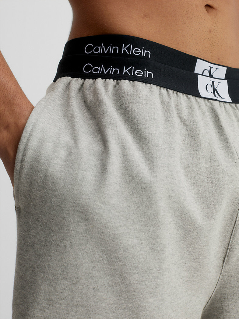 Pánské šortky Pyjama Shorts CK96 000NM2417EP7A šedá - Calvin Klein S