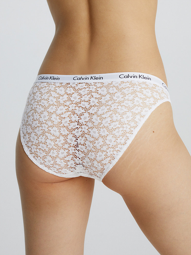 Dámské kalhotky Bikini Briefs Carousel 000QD3860E100 bílá - Calvin Klein M