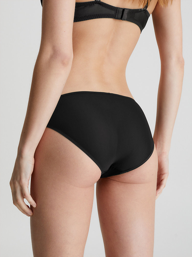 Dámské kalhotky Bikini Briefs Sheer Marquisette 000QF6817EUB1 černá - Calvin Klein XL