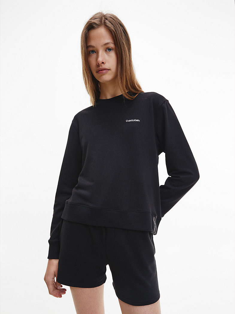 Dámská mikina Lounge Sweatshirt Modern Cotton L/S 000QS6870EUB1 černá - Calvin Klein XS