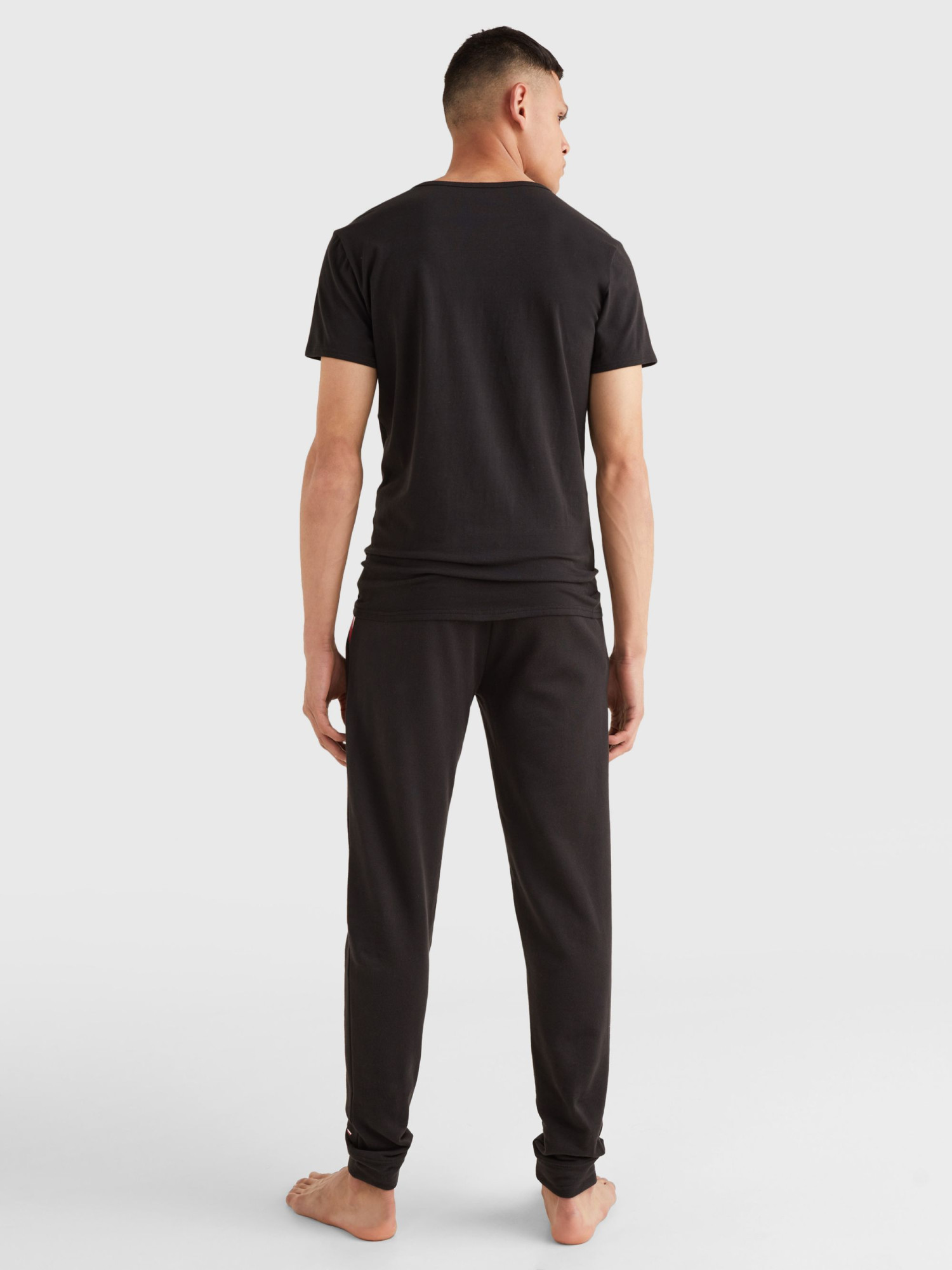 Pánské tričko 3 PACK V-NECK COTTON T-SHIRTS 2S87903767990 černá - Tommy Hilfiger LG