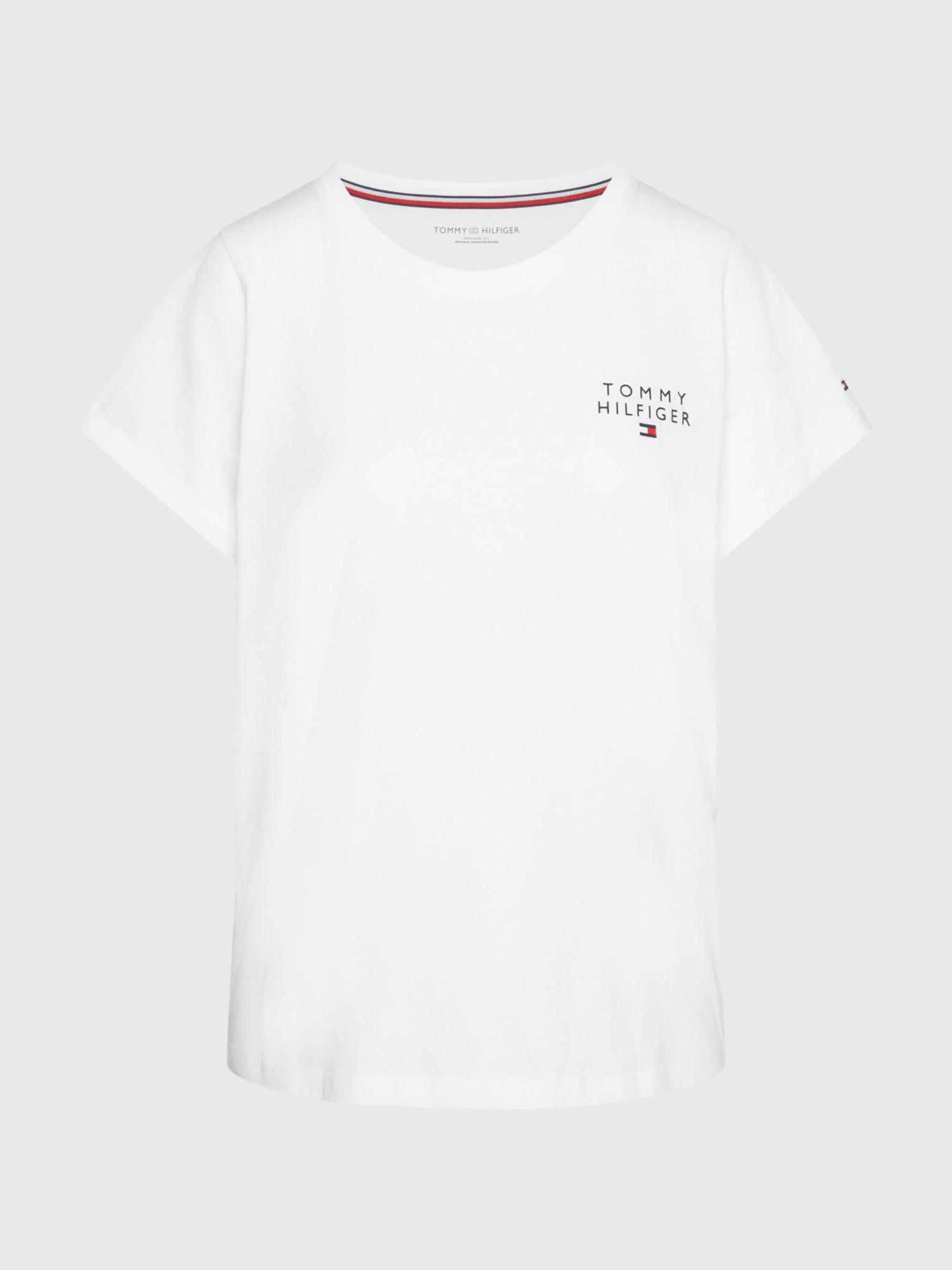 Dámské tričko TH ORIGINAL LOGO LOUNGE T-SHIRT UW0UW04525YBR bílá - Tommy Hilfiger XS