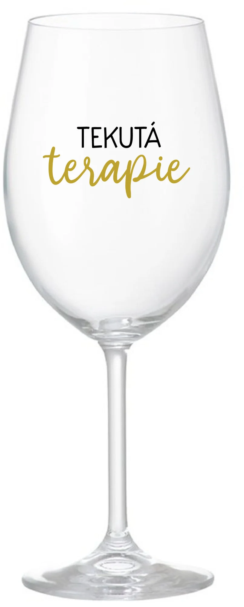 TEKUTÁ TERAPIE - čirá sklenice na víno 350 ml