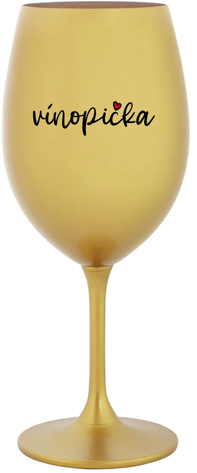 VÍNOPIČKA - zlatá sklenice na víno 350 ml