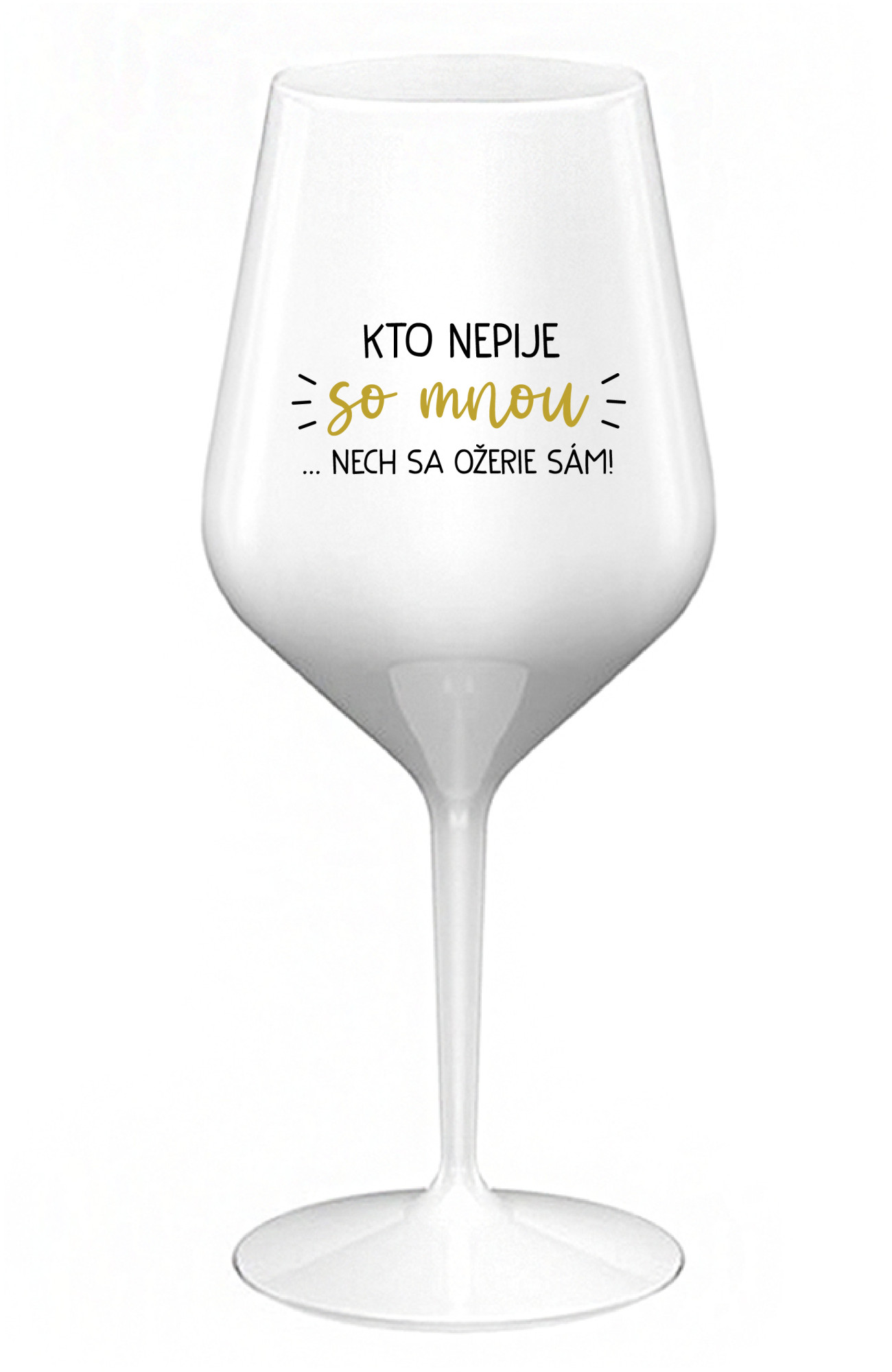 SA  bílá nerozbitná sklenice na víno 470 ml model 20169491 - Giftela