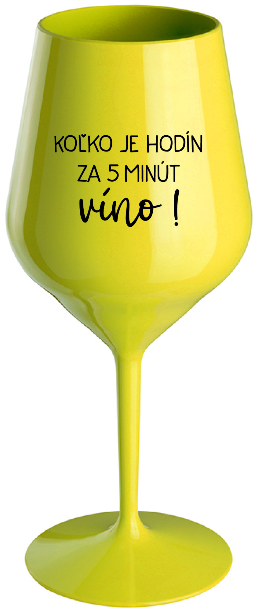 JE  5  žlutá nerozbitná sklenice na víno 470 ml model 20169506 - Giftela