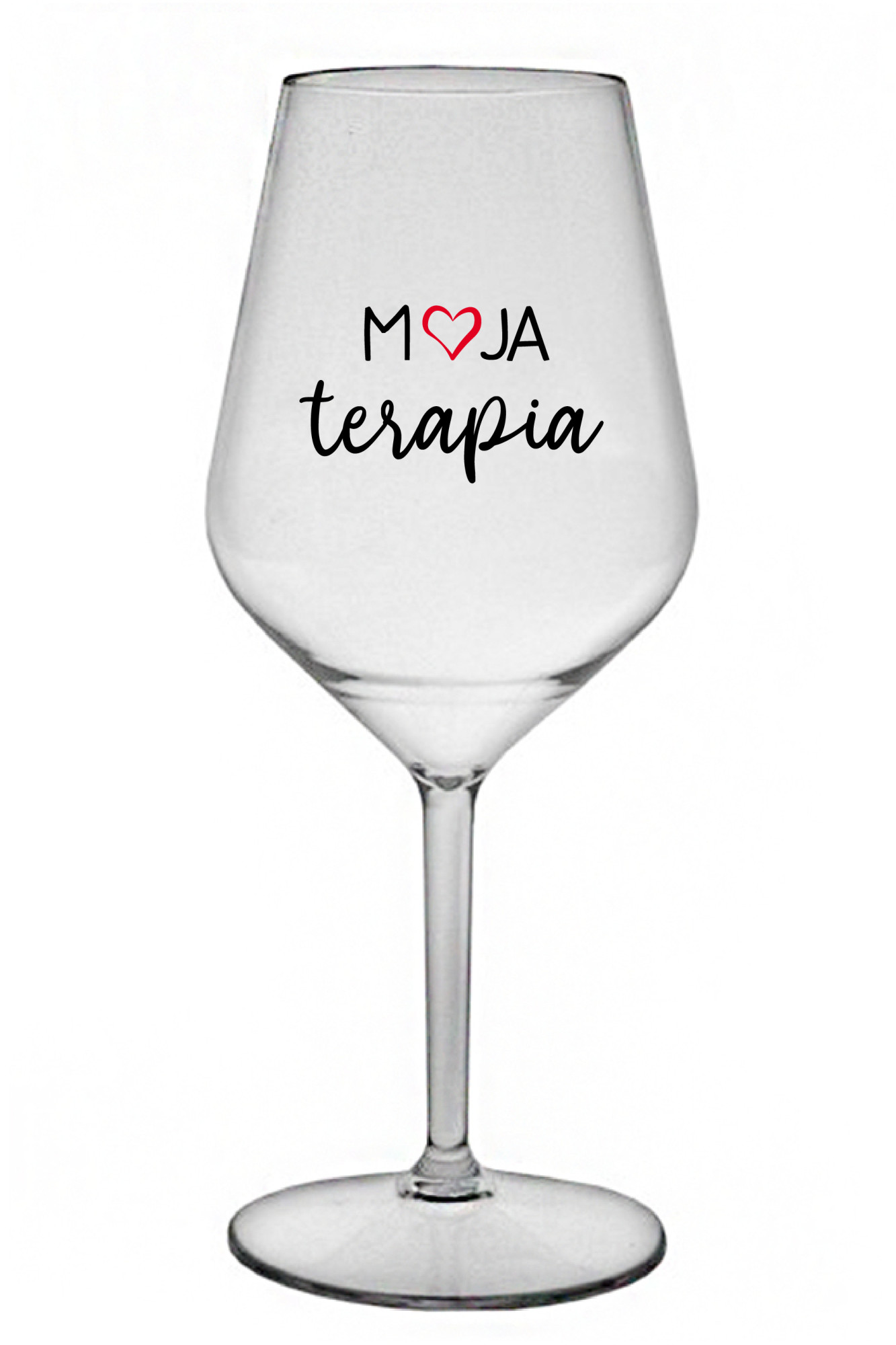 MOJA TERAPIA - čirá nerozbitná sklenice na víno 470 ml