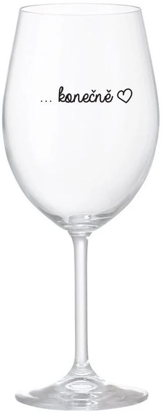 ...KONEČNĚ - čirá sklenice na víno 350 ml
