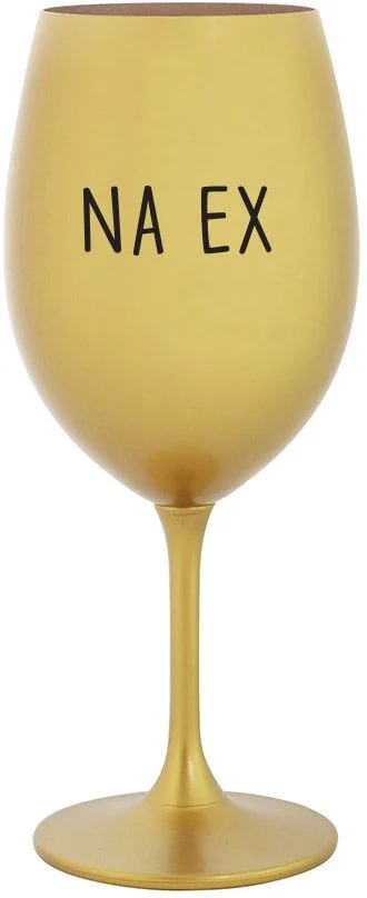 NA EX - zlatá sklenice na víno 350 ml
