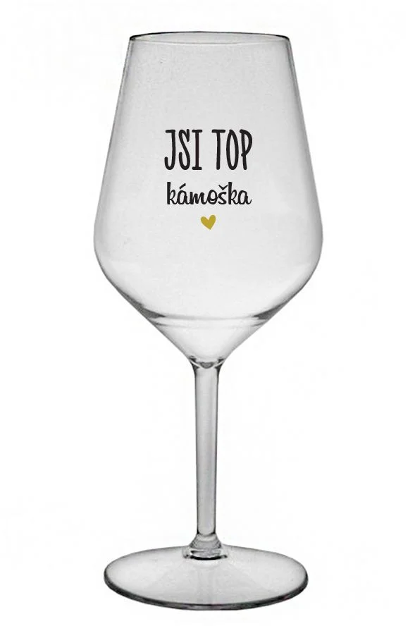 JSI TOP KÁMOŠKA - čirá nerozbitná sklenice na víno 470 ml