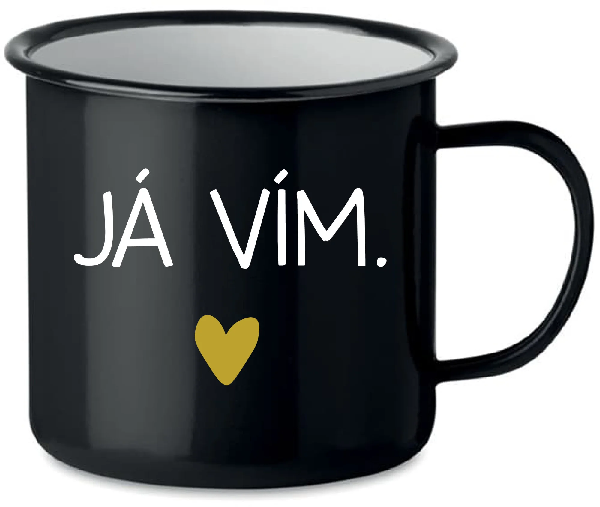 JÁ VÍM. - černý plecháček 350 ml