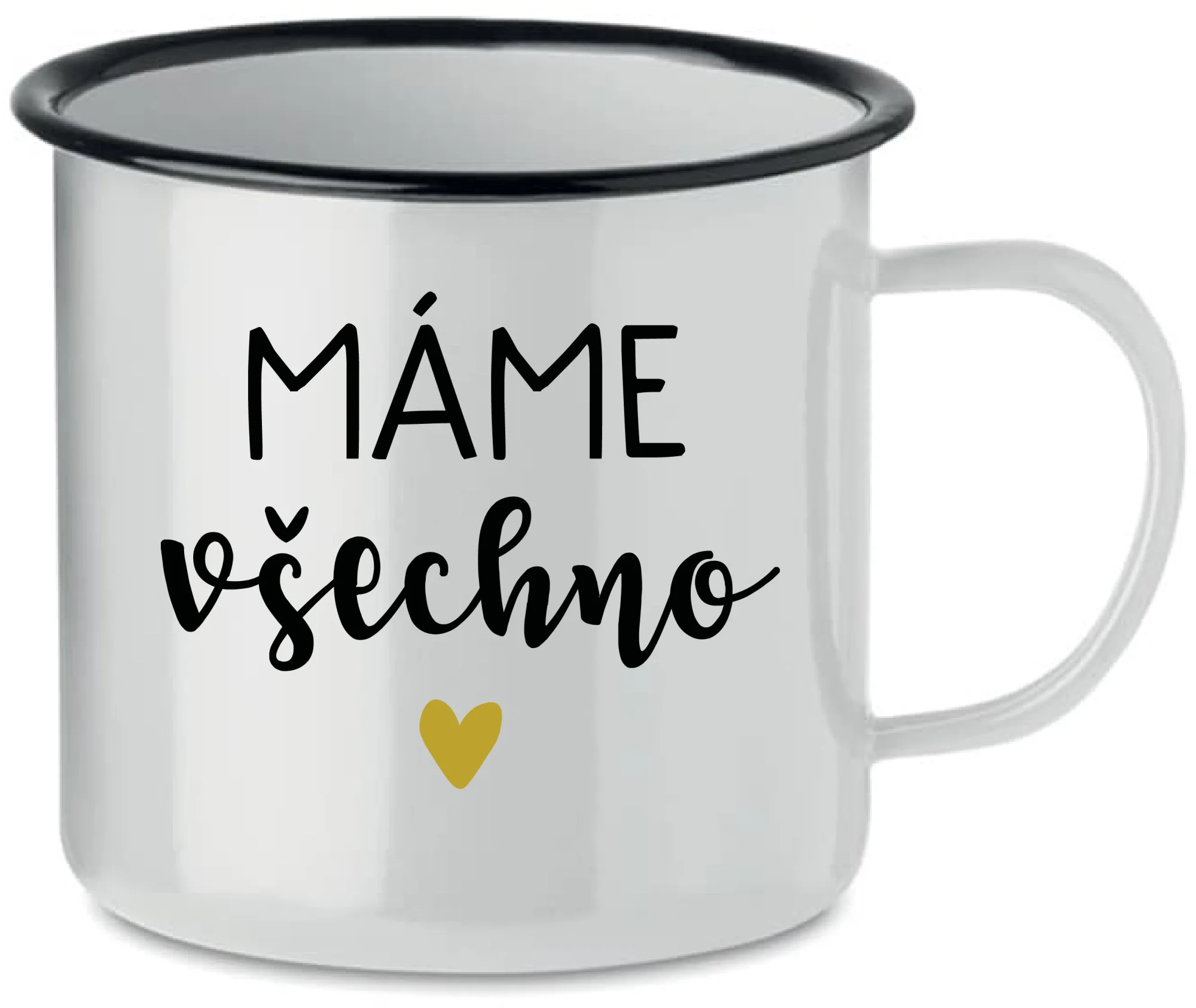 MÁME VŠECHNO - bílý plecháček 350 ml