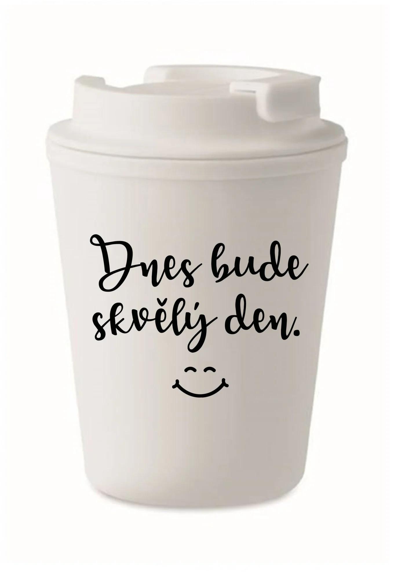 DNES BUDE SKVĚLÝ DEN. - bílý termohrnek 300 ml