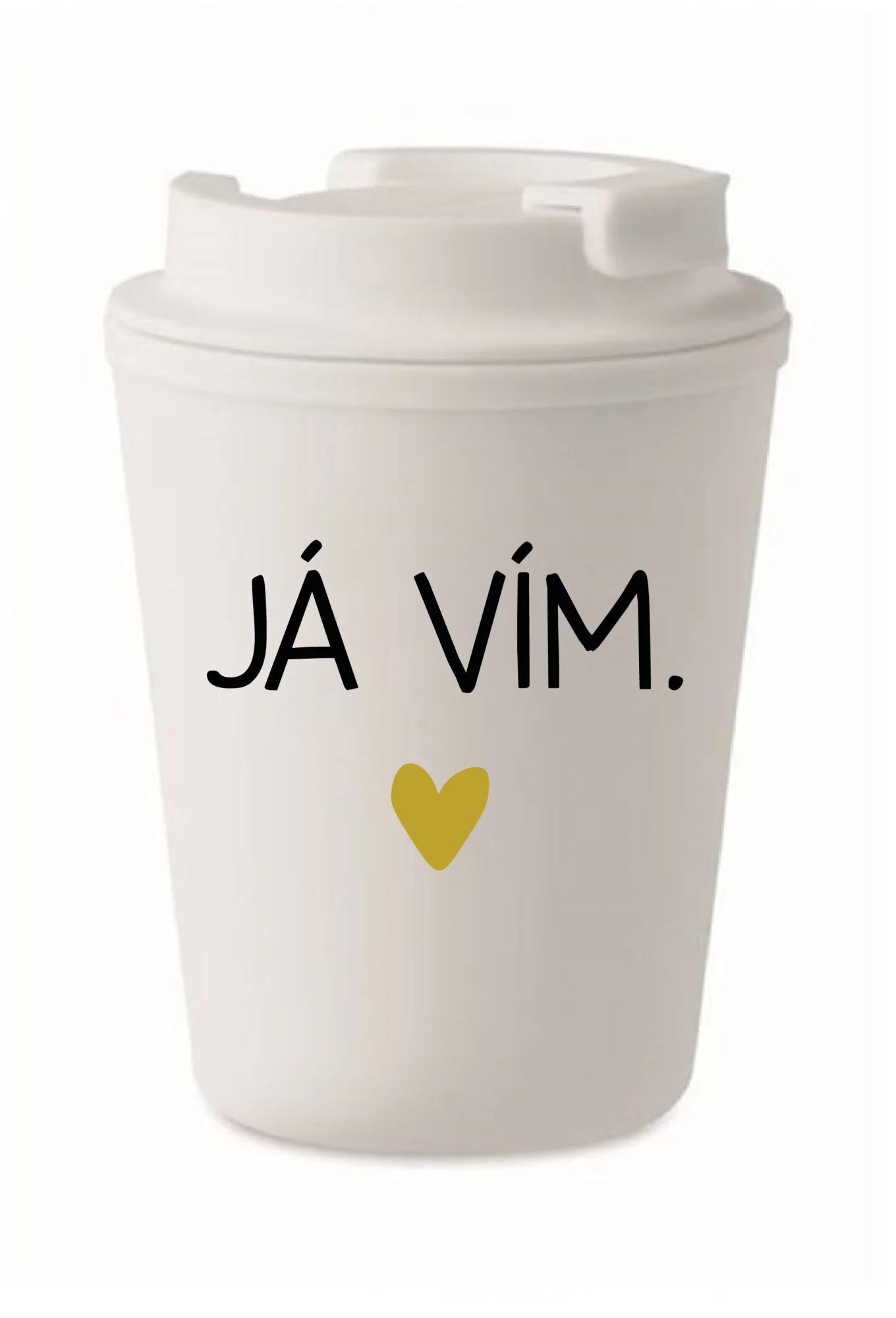 JÁ VÍM. - bílý termohrnek 300 ml