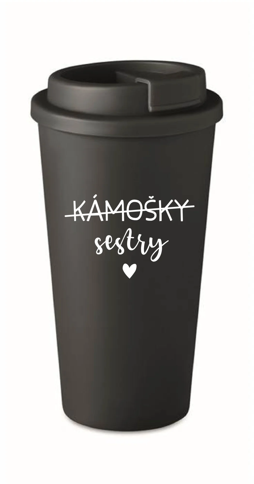 KÁMOŠKY SESTRY - černý termohrnek 475 ml
