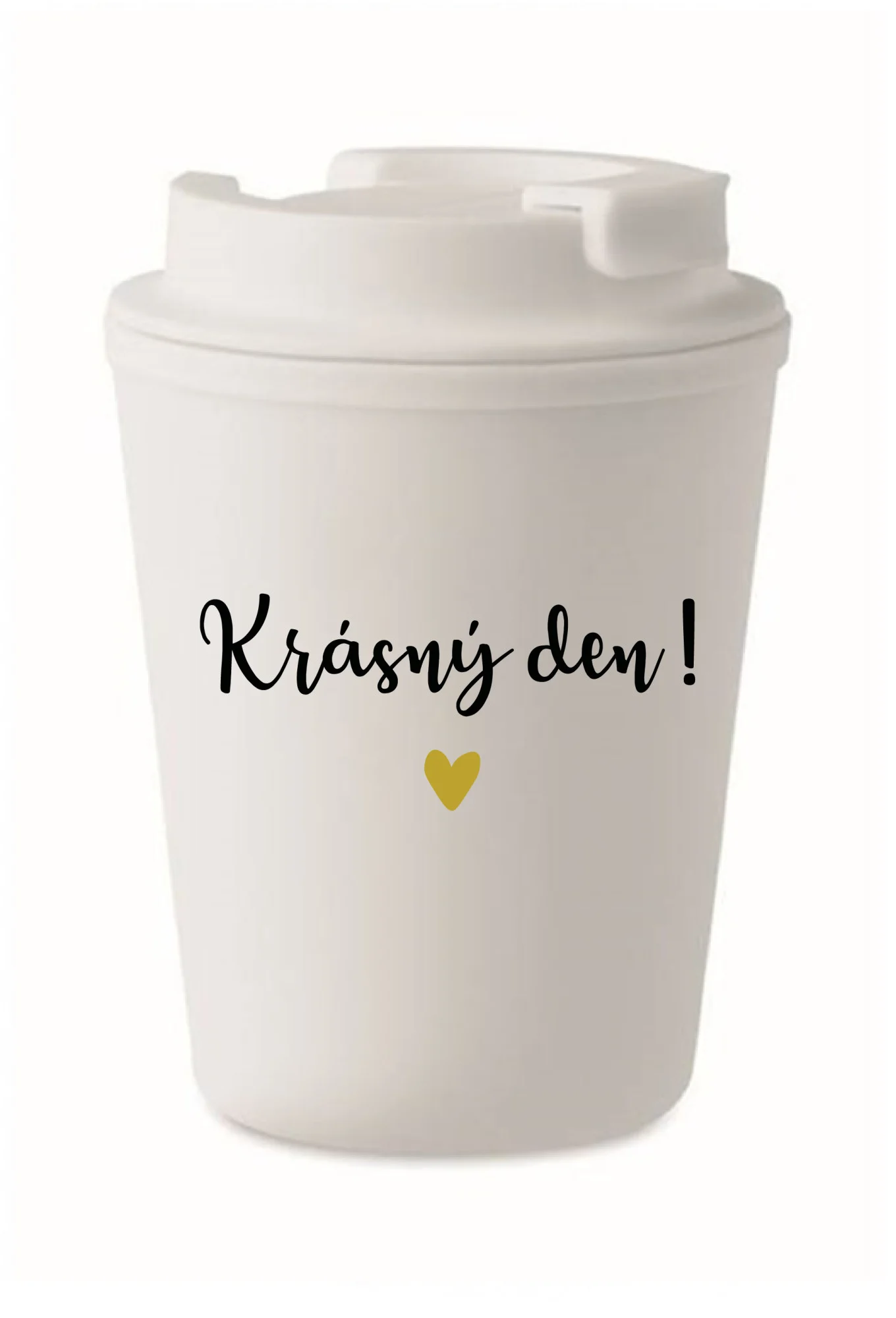 KRÁSNÝ DEN! - bílý termohrnek 300 ml
