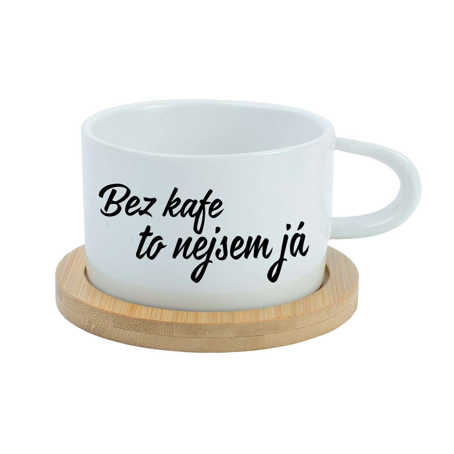 BEZ KAFE TO NEJSEM JÁ - bílý hrníček makronka 200 ml