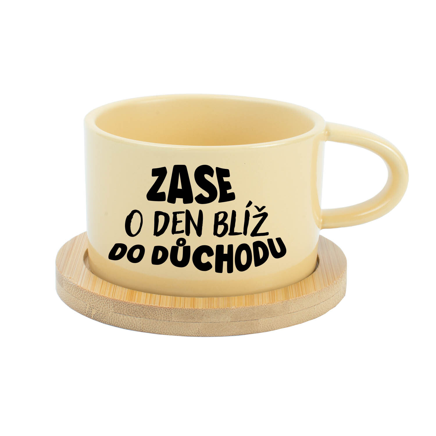 MOHLA BYCH BÝT MILÁ, ALE NECHCE SE MI - žlutý hrníček makronka 200 ml