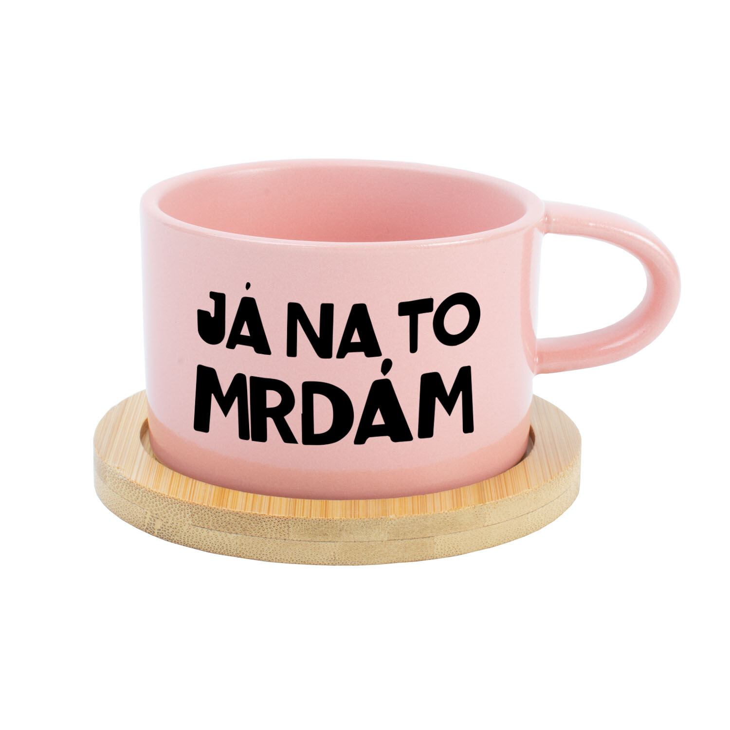 JÁ NA TO MRDÁM - růžový hrníček makronka 200 ml