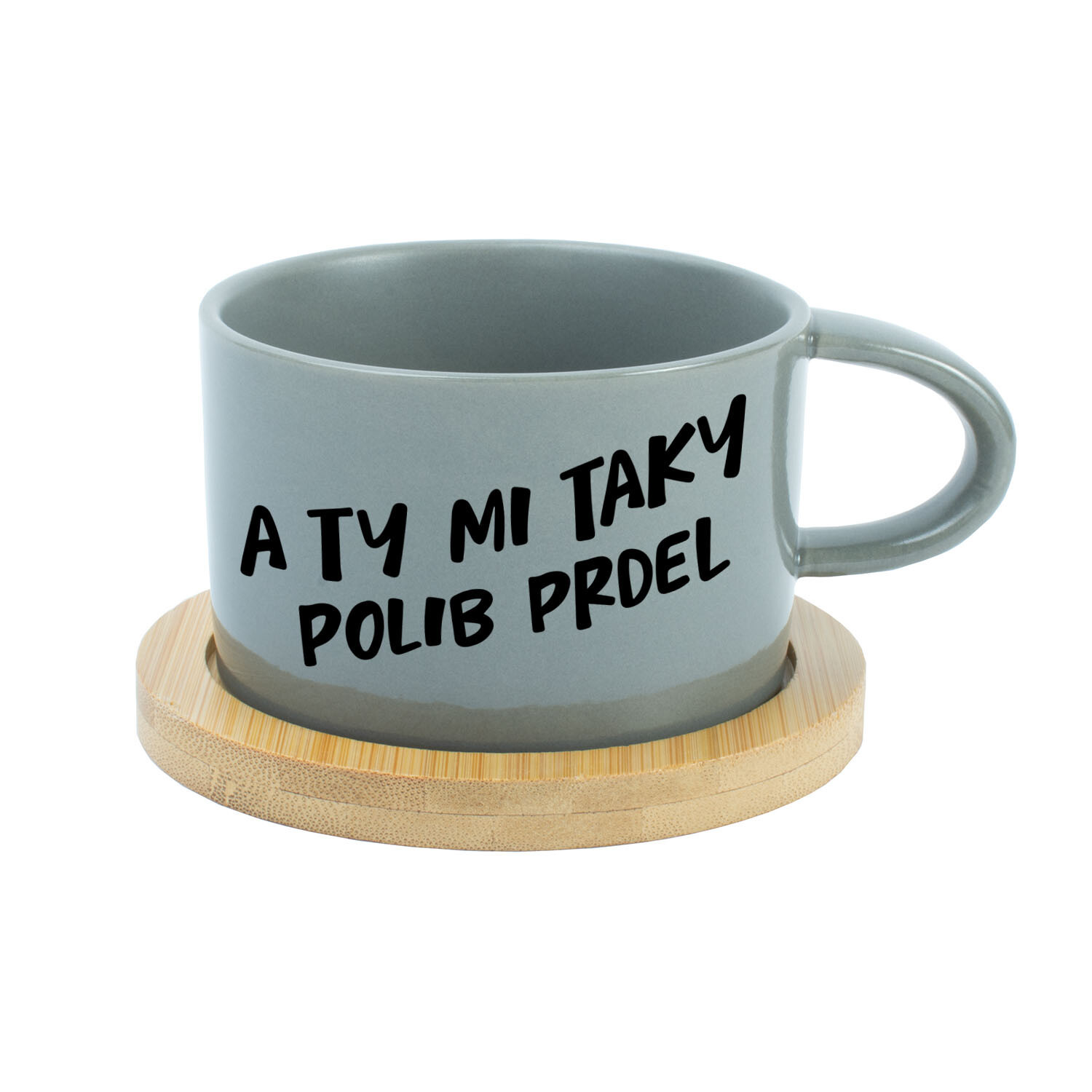 A TY MI TAKY POLIB PRDEL - šedý hrníček makronka 200 ml