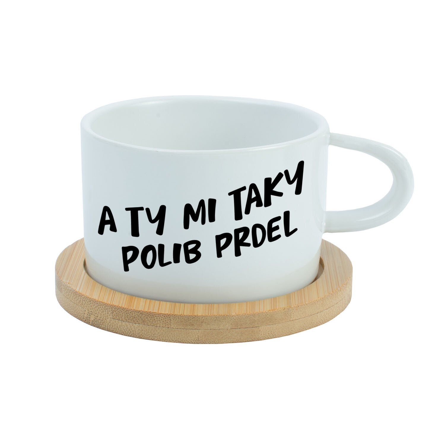 A TY MI TAKY POLIB PRDEL - bílá hrníček makronka 200 ml