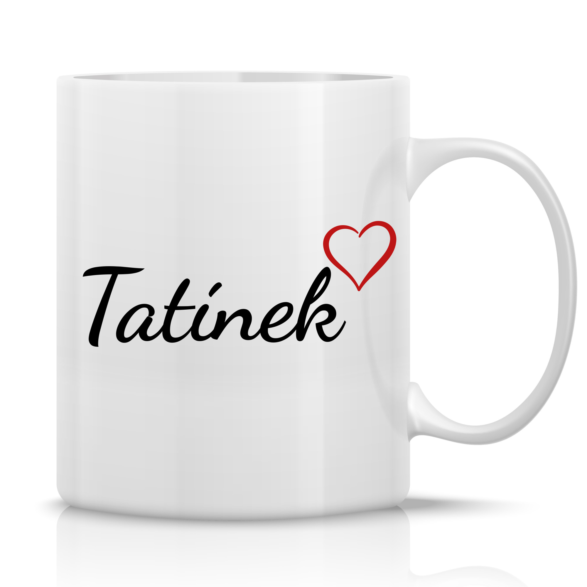 TATÍNEK - klasický bílý keramický hrníček 300 ml