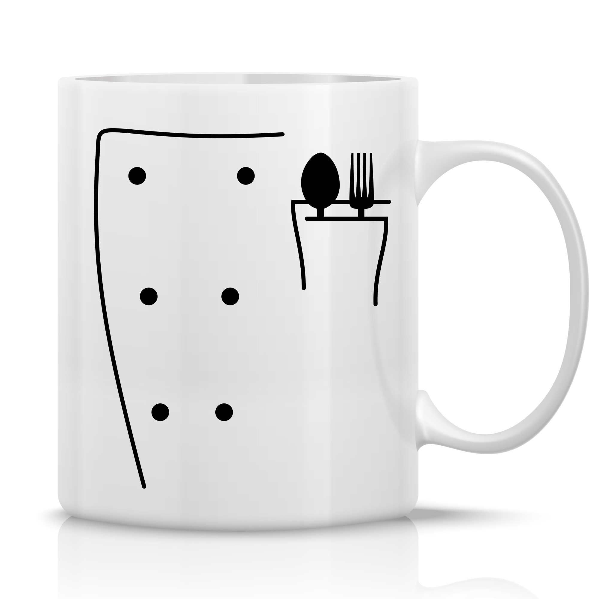 KUCHAŘ - klasický bílý keramický hrníček 300 ml