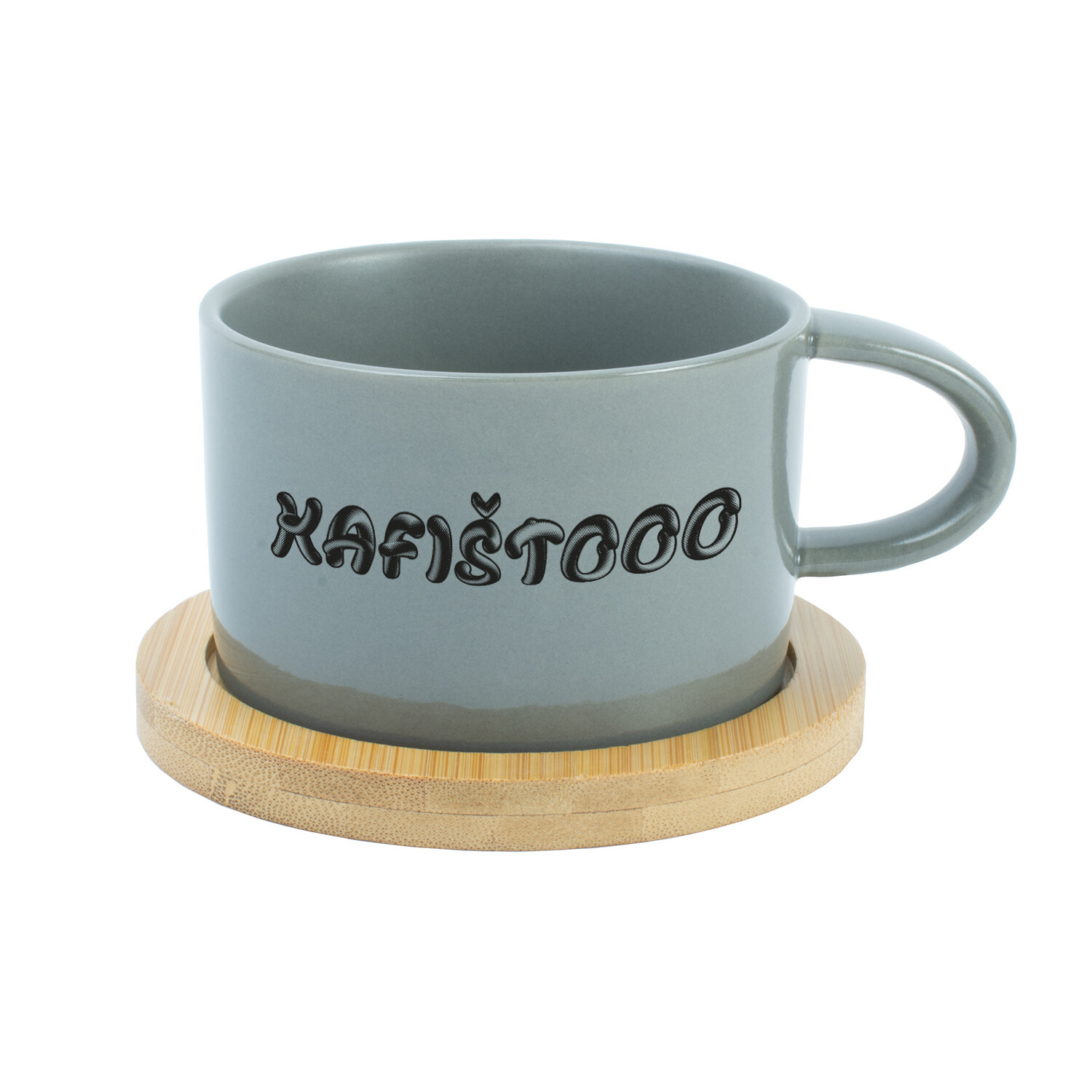 KAFIŠTOOO - sivý hrnček makarón 200 ml