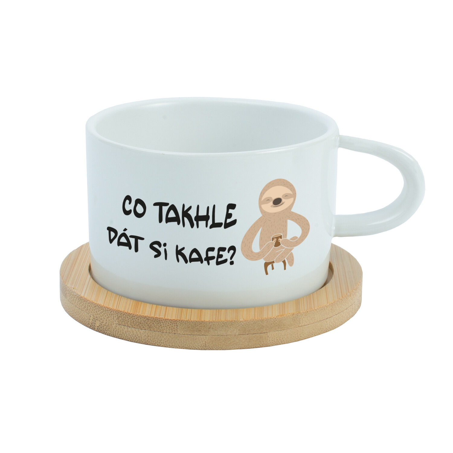 CO TAKHLE DÁT SI KAFE? - bílý hrníček makronka 200 ml