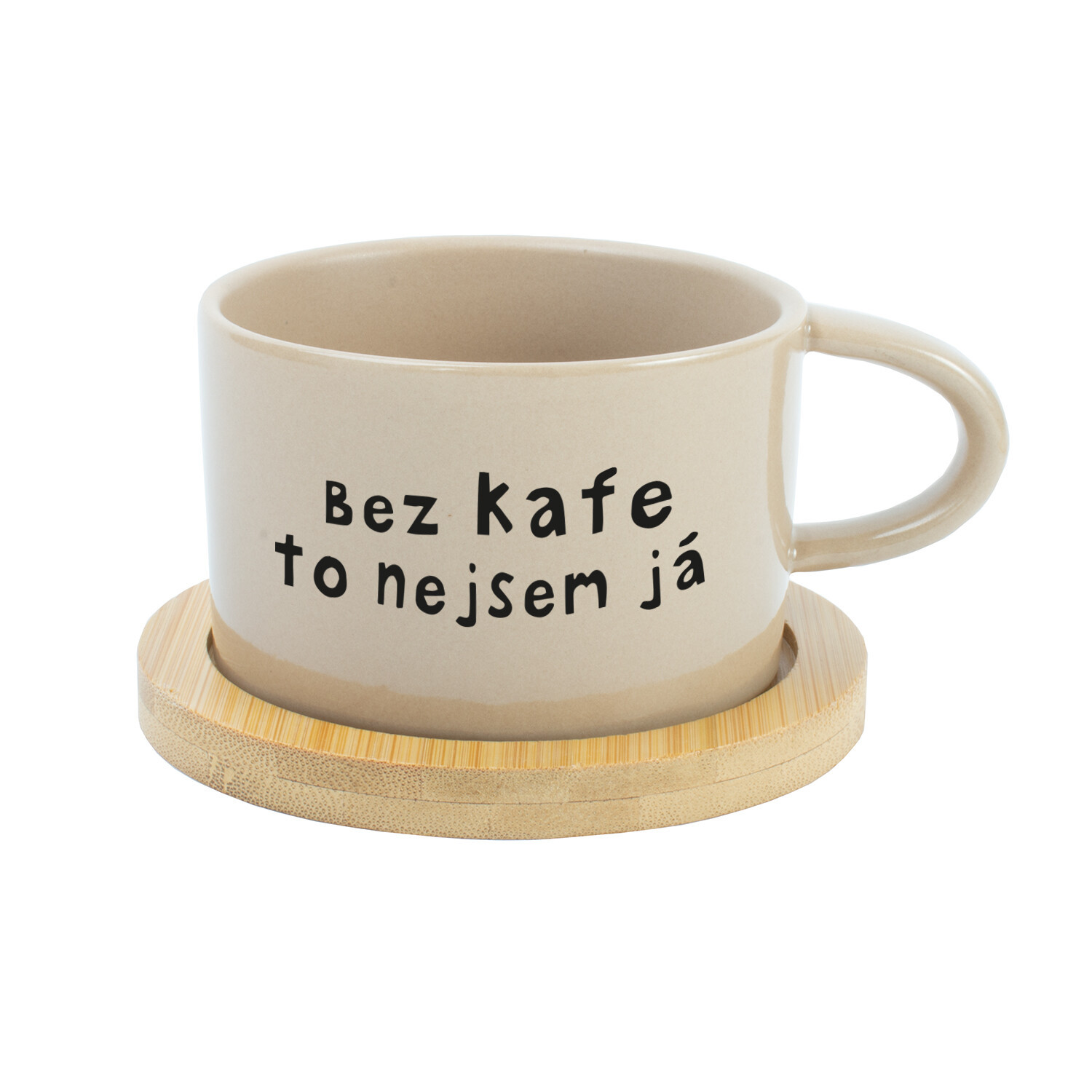 Levně BEZ KAFE TO NEJSEM JÁ - krémový hrníček makronka 200 ml