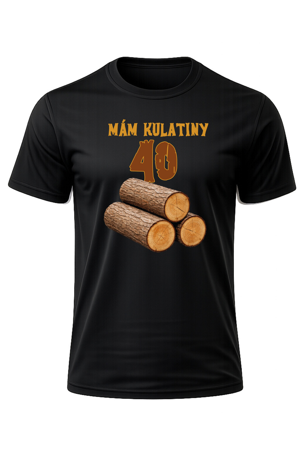 Pánske bavlnené tričko s potlačou - I HAVE BALLS 40 - čierne L