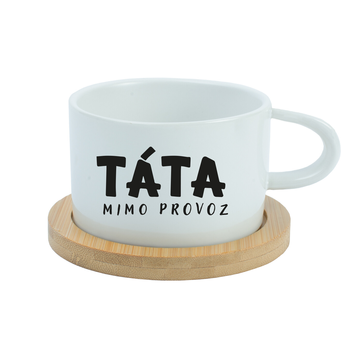 TÁTA MIMO PROVOZ - bílý hrníček makronka 200 ml