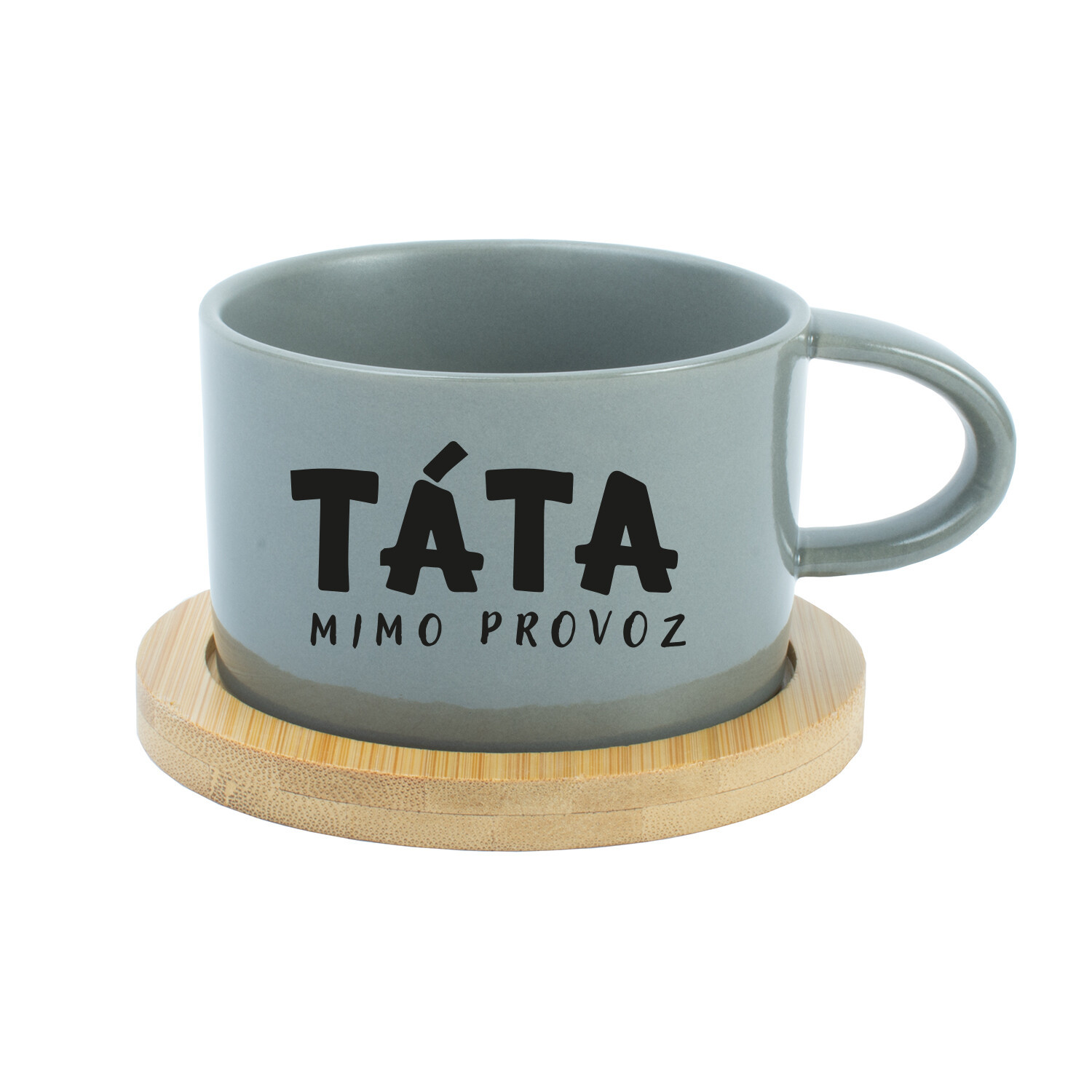 TÁTA MIMO PROVOZ - šedý hrníček makronka 200 ml