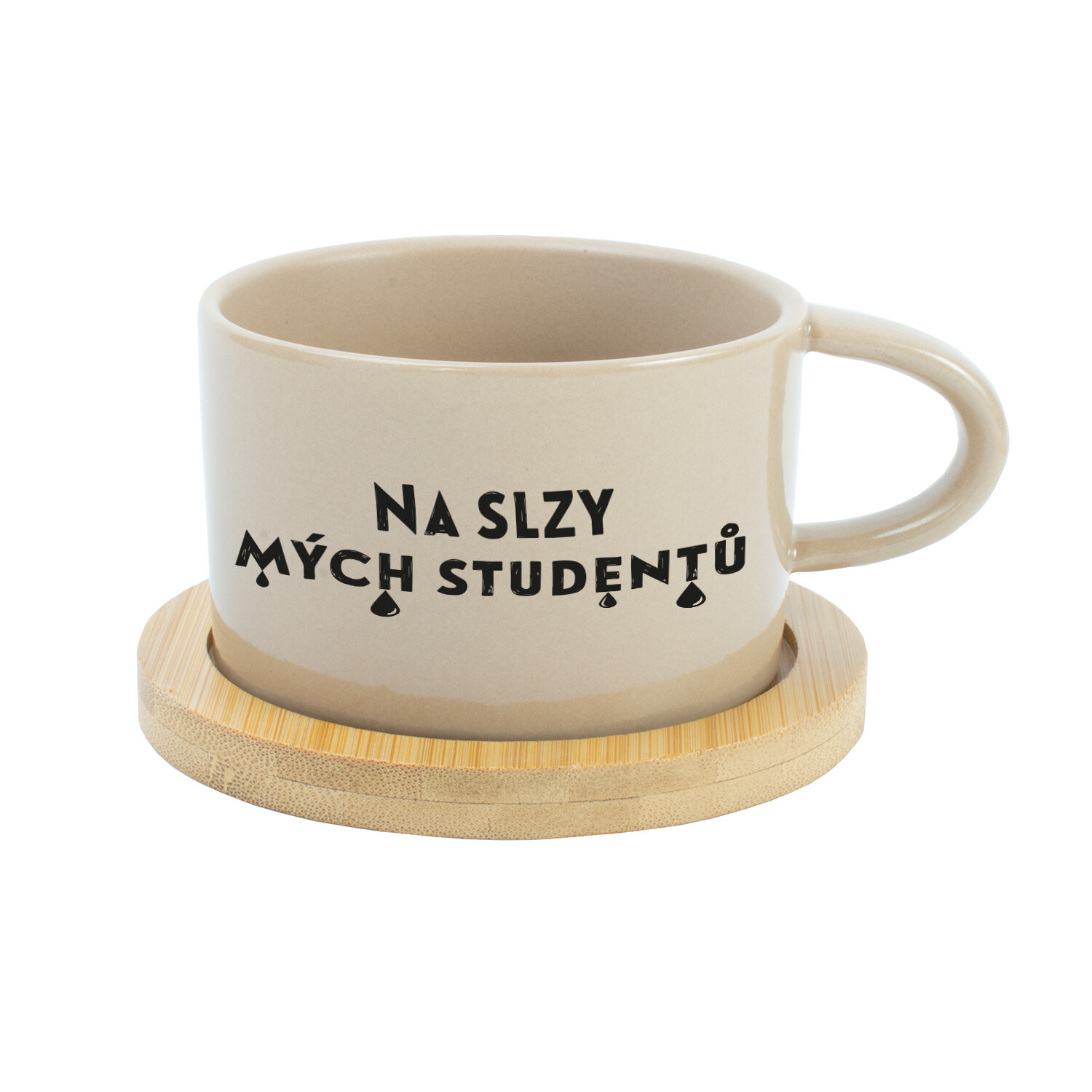 NA SLZY MÝCH STUDENTŮ - krémový hrníček makronka 200 ml