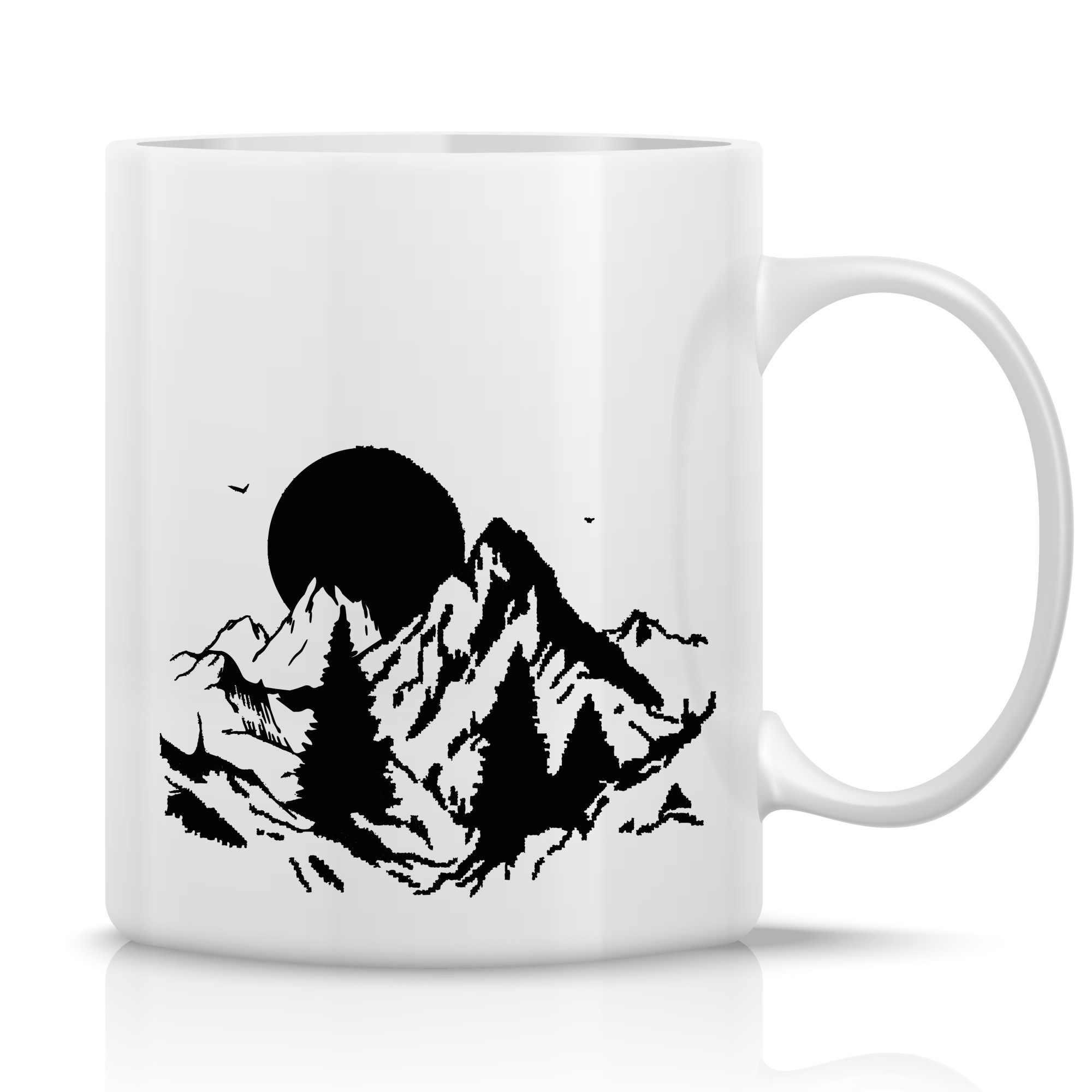 HORY - klasický bílý keramický hrníček 300 ml